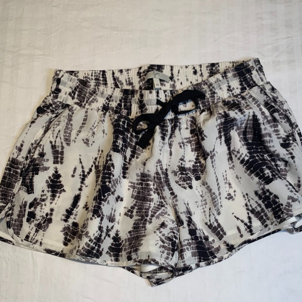 Joie Layana Tie Dye Crinkled Silk Boxers Shorts XS